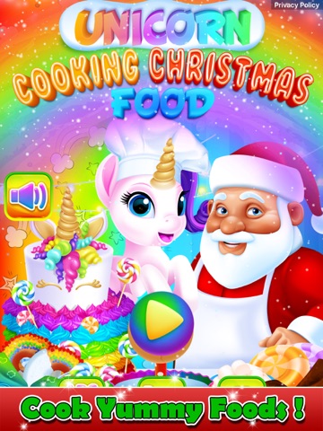 Unicorn Cooking Christmas Game iPad screenshot
