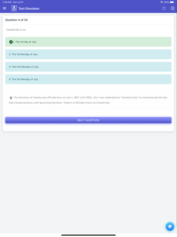 Canadian Citizenship Test Prep iPad screenshot