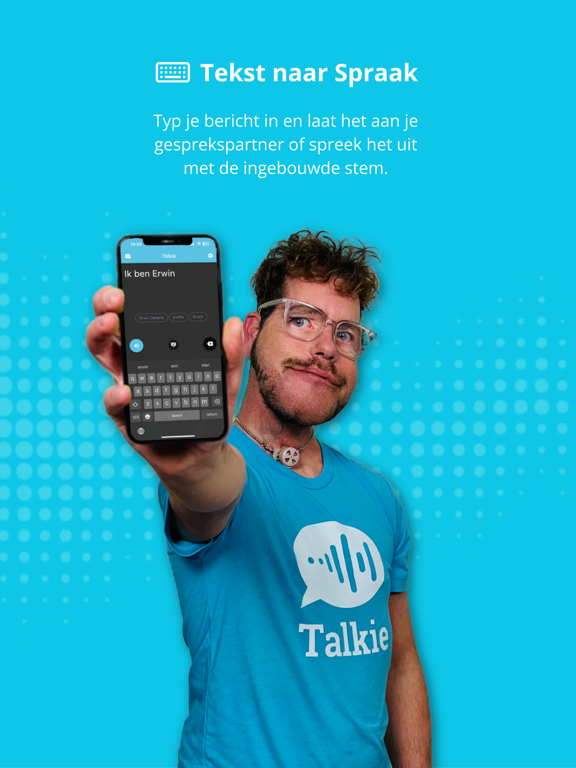 Tekst naar spraak - Talkie iPad app afbeelding 1
