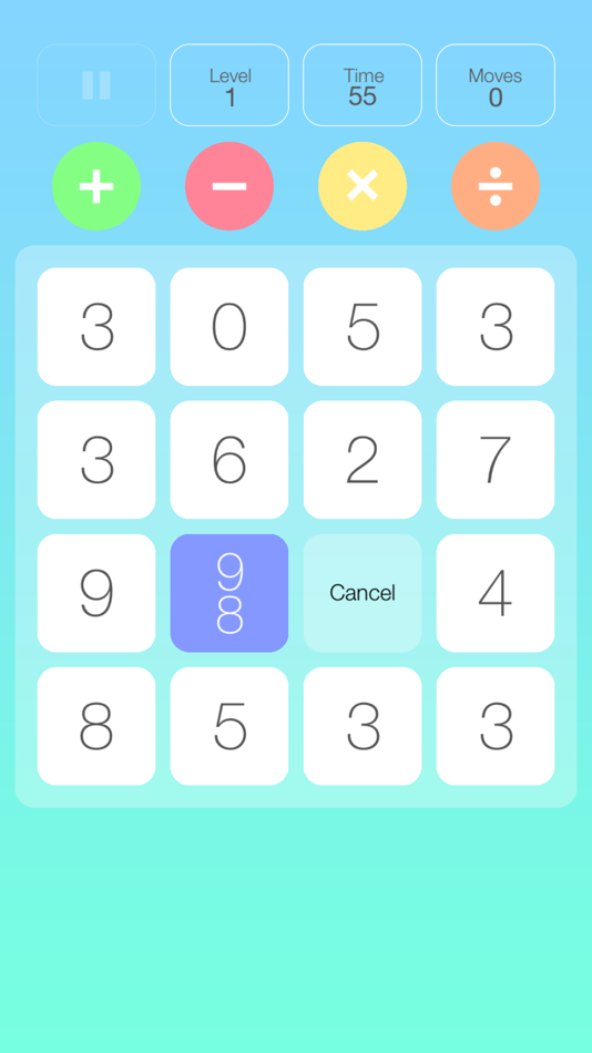 #2. Number Mash (iOS) 由: Joseph Merrill