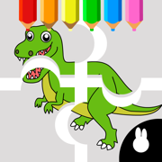 恐龙拼图-恐龙世界涂色小画板