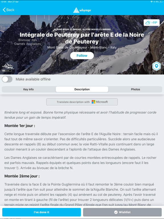 Whympr | Ski, Hike, Climb iPad screenshot 4 - Health & Fitness app
