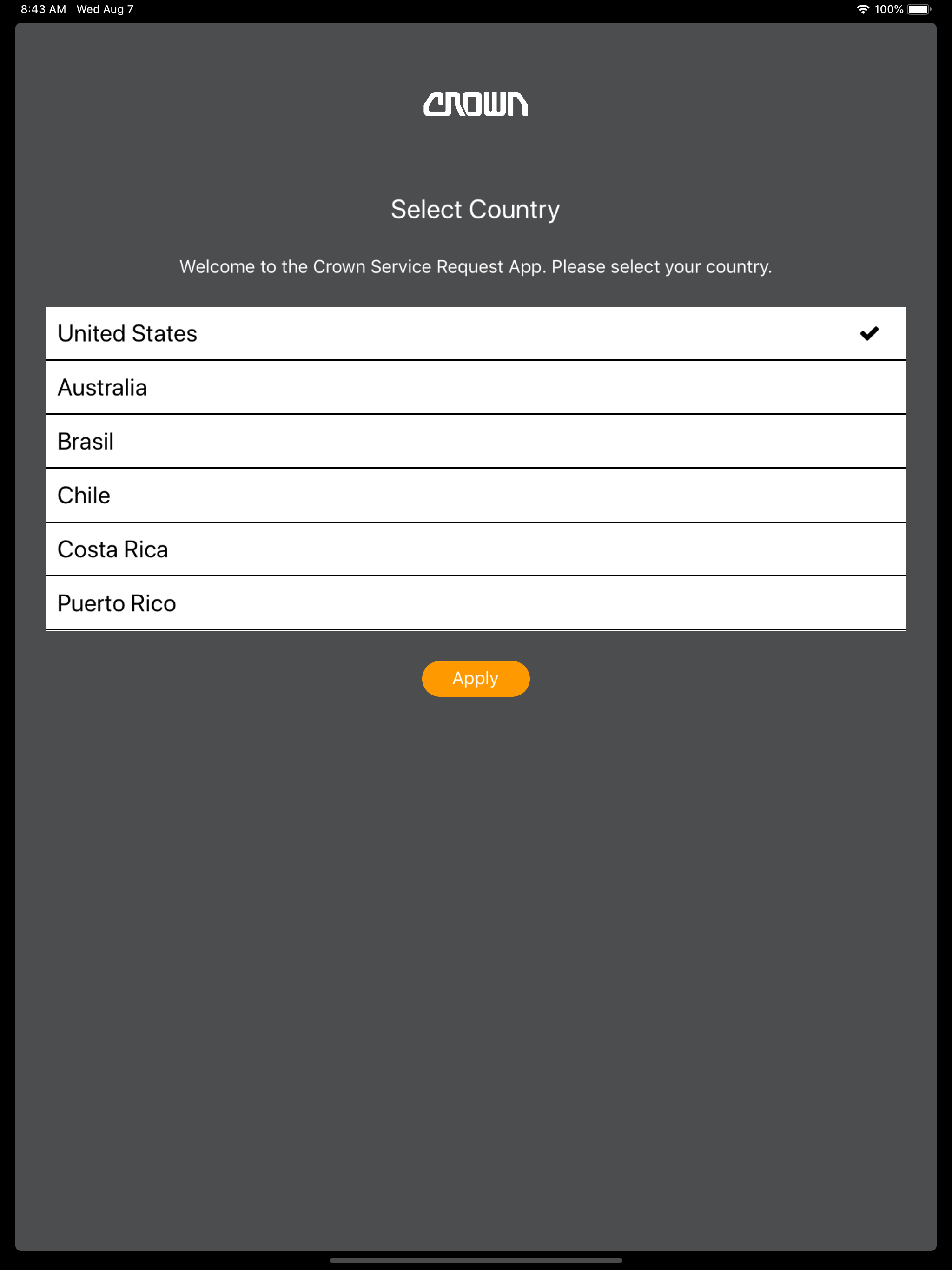 Crown Service Request screenshot 8