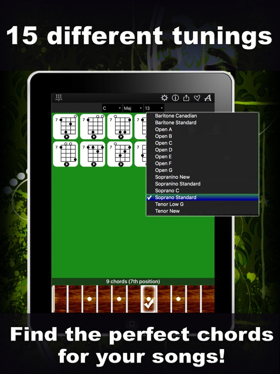 Ukulele Chords Compass iPad screenshot 2 - Music app