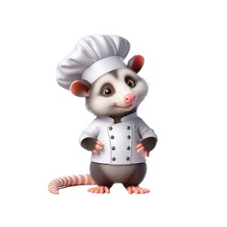 Opossum Chef Stickers