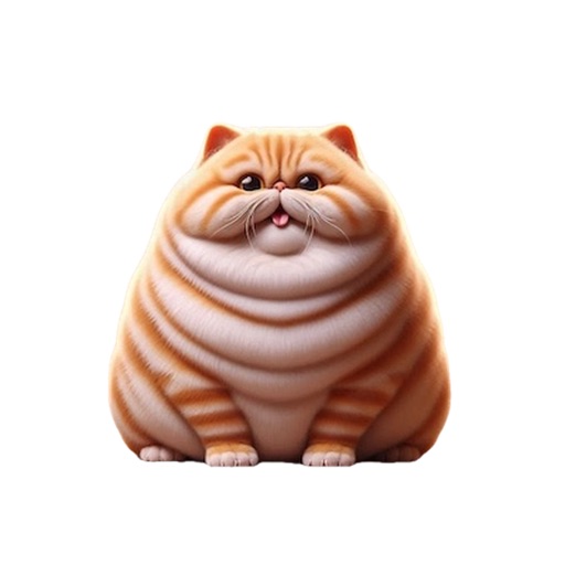 Fat Persian Cat Stickers