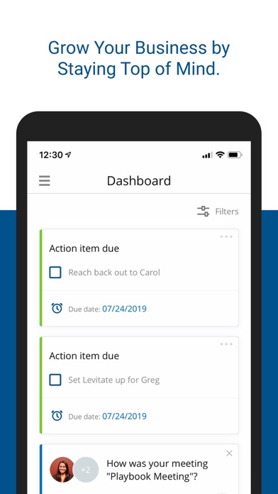 Screenshot 1 of Levitate PRM App