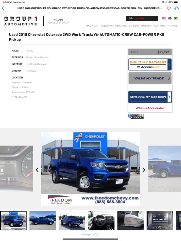 Group 1 Automotive iPad screenshot 2 - Shopping app