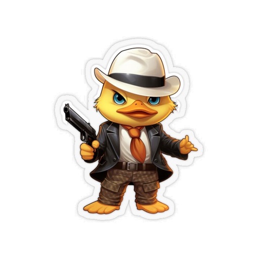 Duckling Gangster Stickers