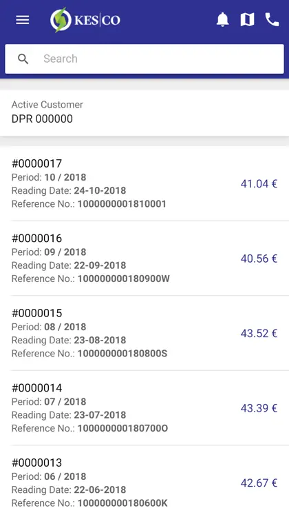 Screenshot 4 di 5 di eKesco - Fatura Online