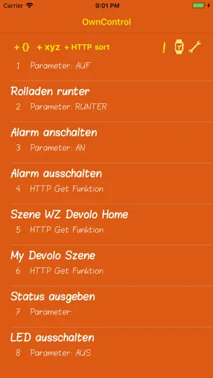 Screenshot von OwnControl auf dem iPhone 1