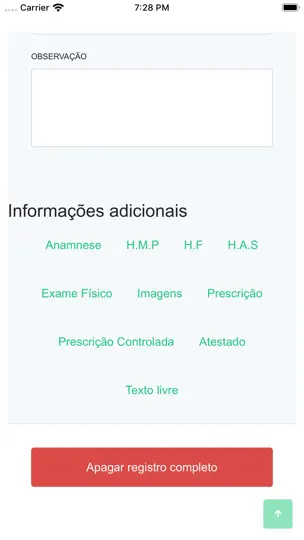 Meus Pacientes Online iPhone Screenshot 6