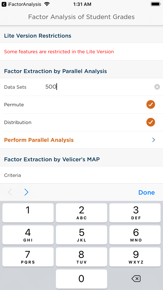 #5. iFactorAnalysis™ Lite (iOS) 由: Acurasoft Inc.