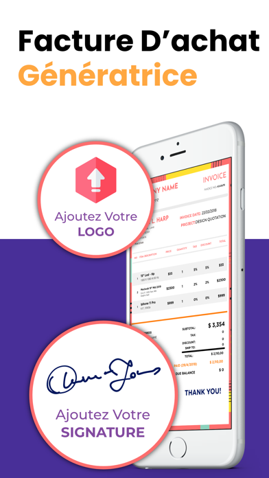 Screenshot #3 pour Facture et Devis: créer reçus