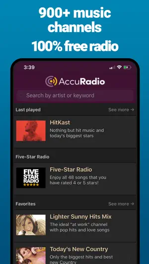 AccuRadio: Curated Music Radio screenshot 1
