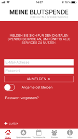 Blutspende screenshot