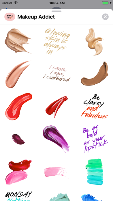 Makeup Addict iPhone screenshot 4 - Stickers app