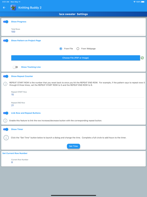 Knitting Buddy 2 iPad screenshot 5 - Utilities app