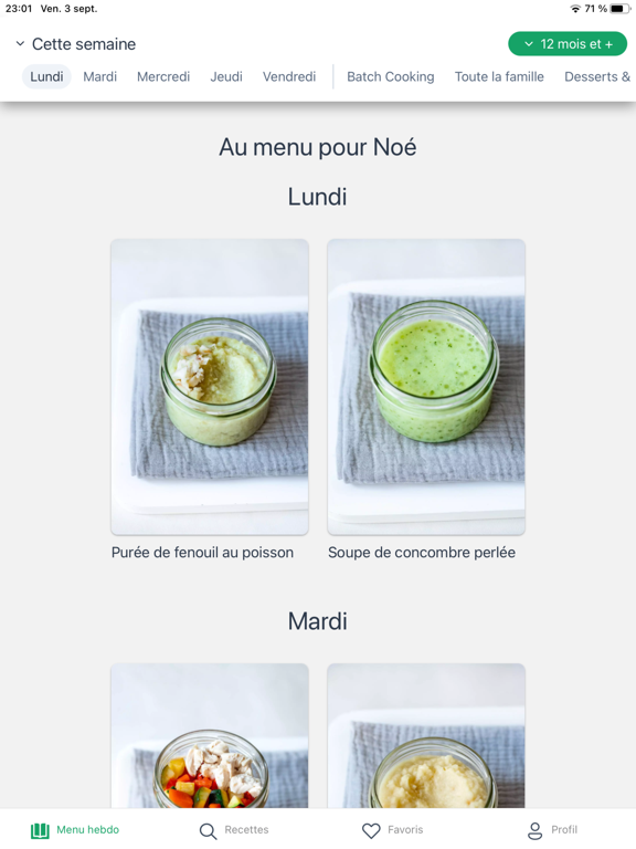 Cuisinez pour bébé iPad screenshot 7 - Food & Drink app