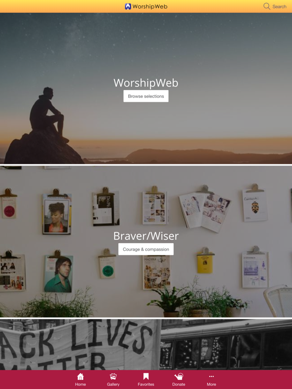 WorshipWeb iPad screenshot 1 - Lifestyle app