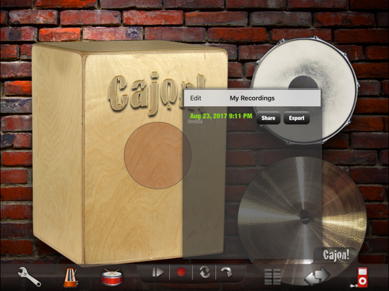 Cajon! iPad screenshot 5 - Music app