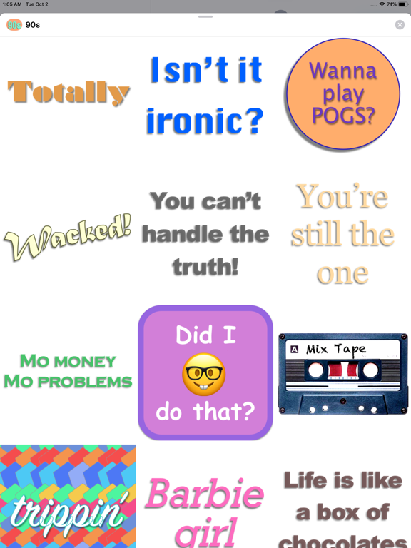 90s Stickers iPad screenshot 2 - Stickers app