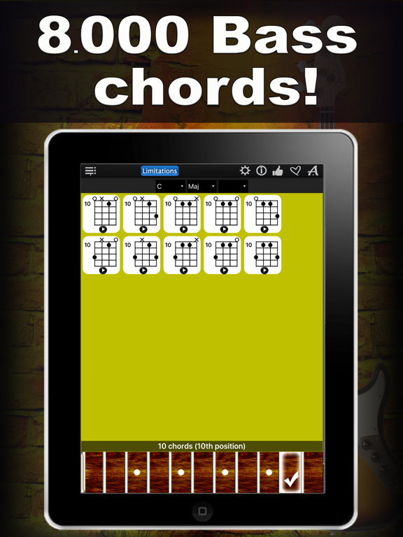 Screenshot #4 pour Bass Chords Compass Lite