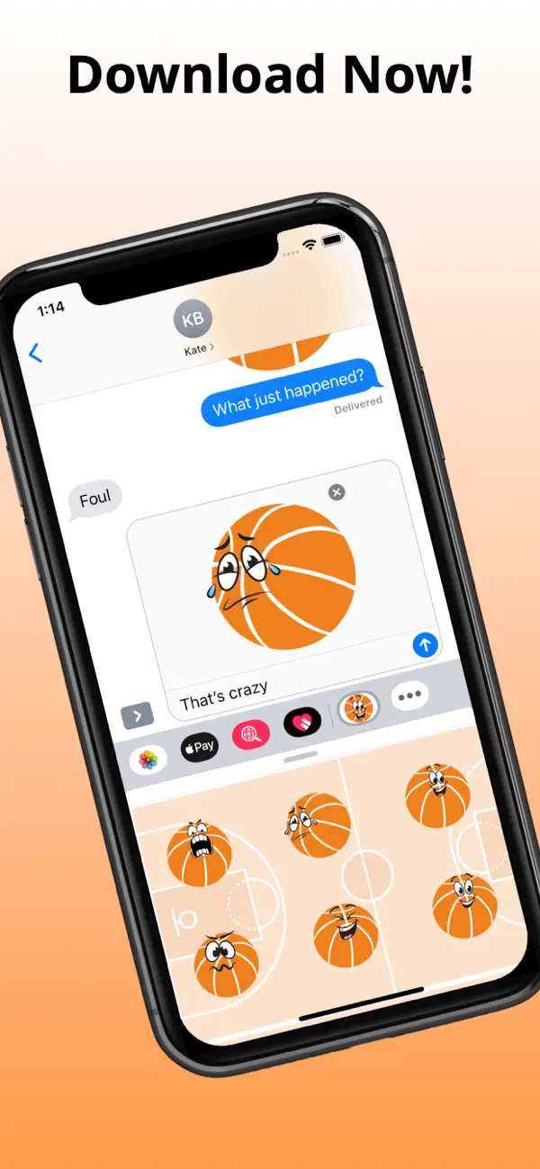 Screenshot #3 pour Basketball GM Emojis Ball Star