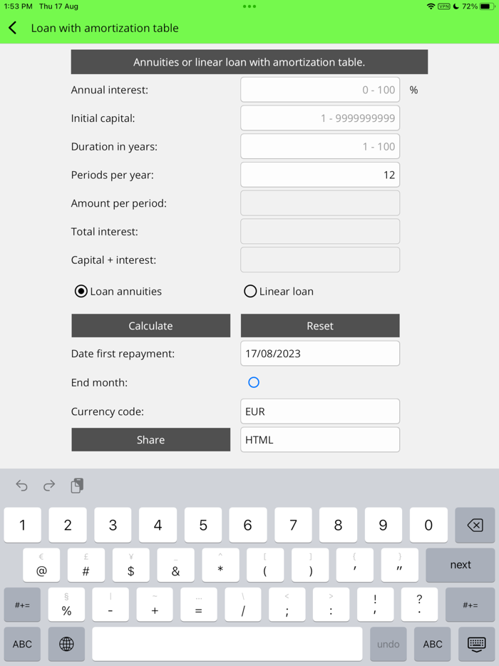 Financial applications