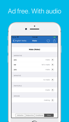 English Verb Conjugator Pro screenshot 1