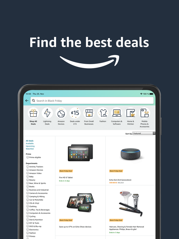Amazon Shopping iPad app afbeelding 3