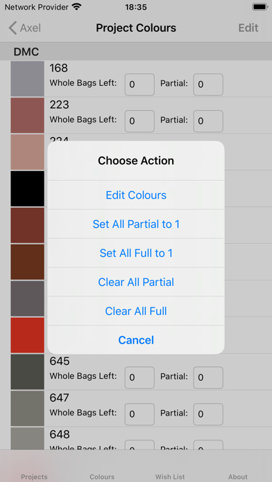 Diamond Painting Logbook Screenshot