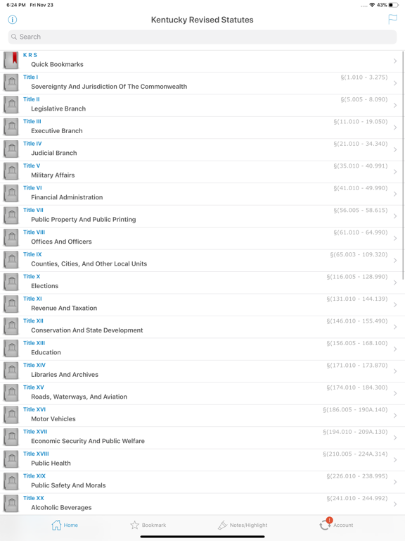 Screenshot #4 pour KY Laws Codes Titles KRS