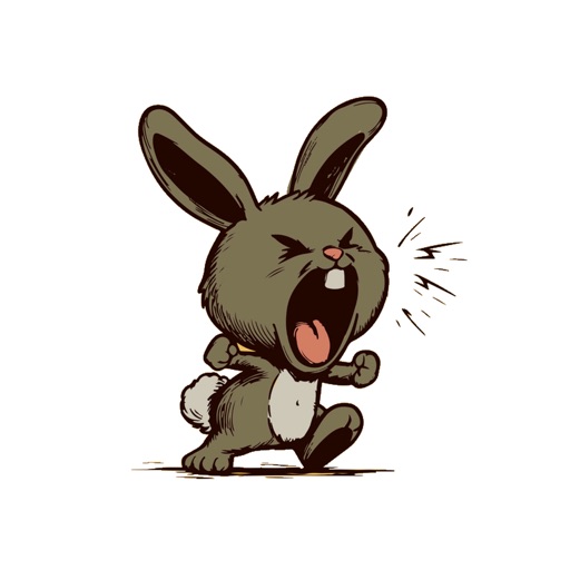 Angry Bunny Stickers