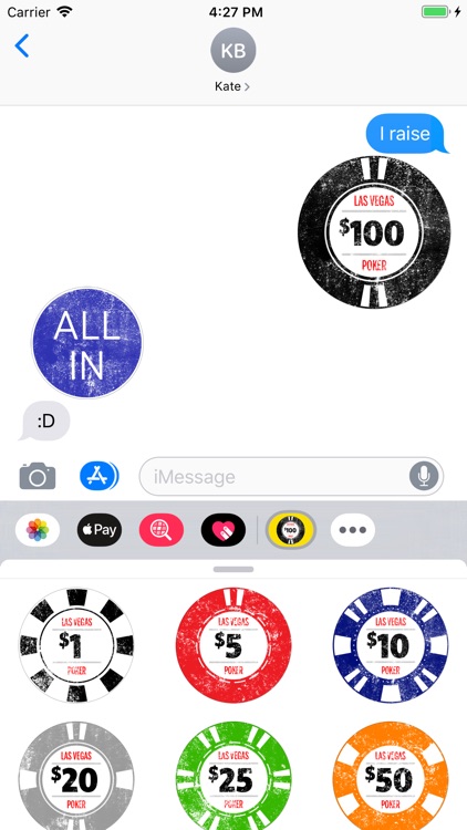 Poker Chips Sticker Pack