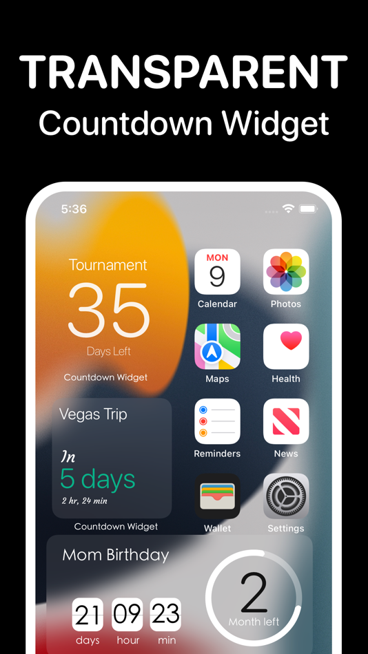 #3. Countdown widget : Day Counter (iOS) Oleh: Amit Verma