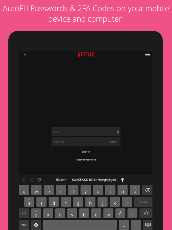 Authenticator Password Manager iPad screenshot