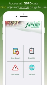 G6PD Drug Search screenshot