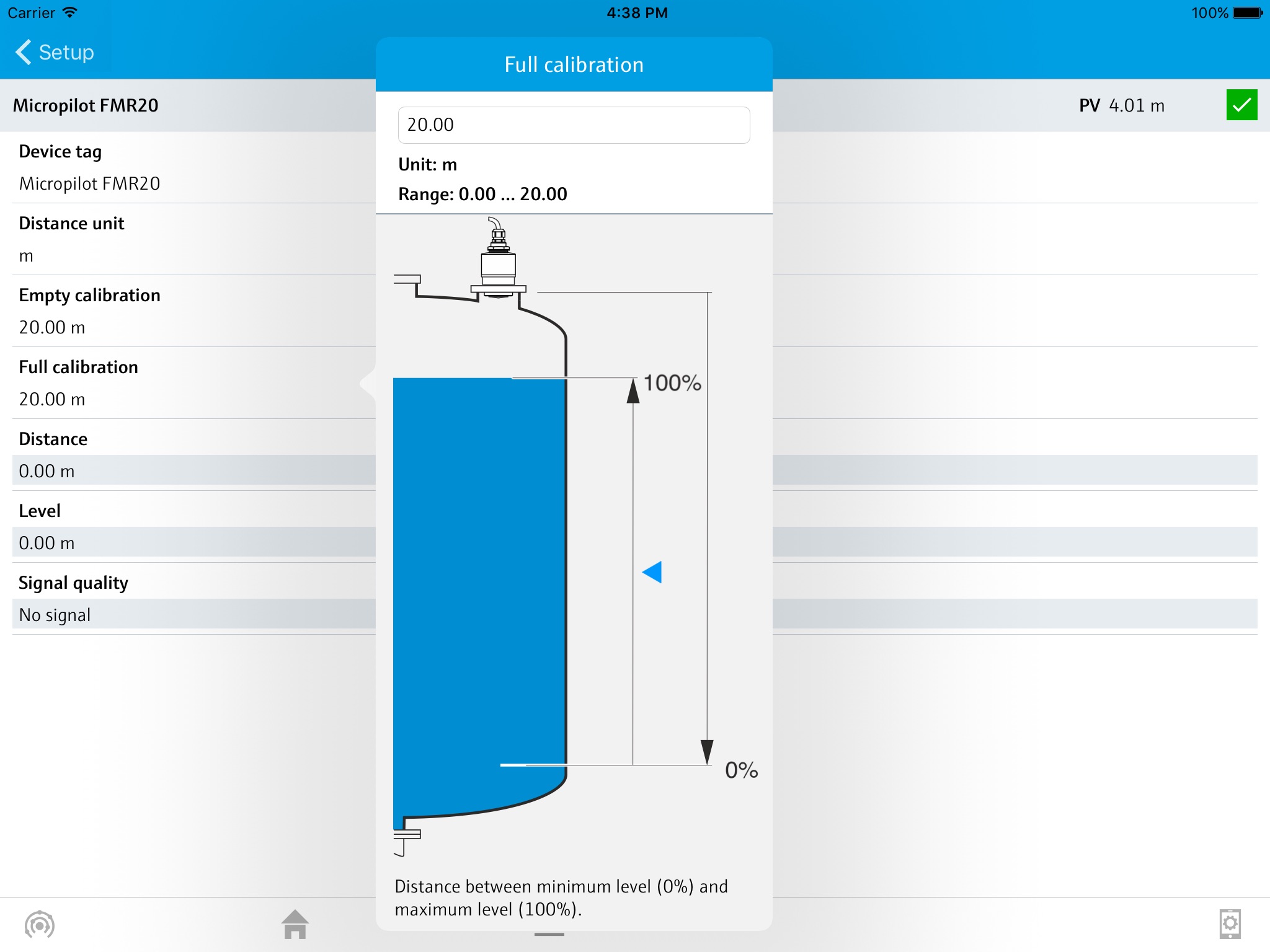 Endress+Hauser SmartBlue screenshot 3