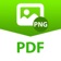 PNG to PDF app icon - Productivity app for iPhone