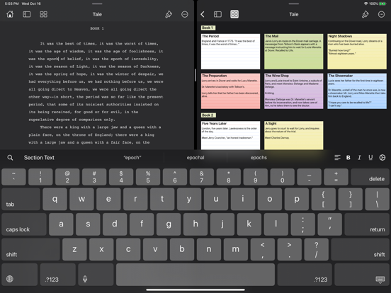 Storyist 4 iPad screenshot 3 - Productivity app