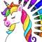 Discover drawing and coloring like never before with the KidloLand Unicorn Coloring Games