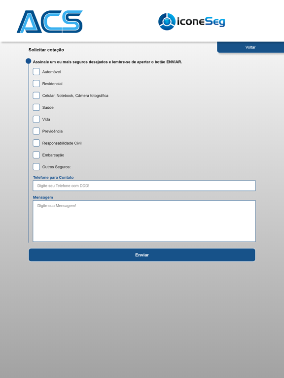 ACS iPad screenshot