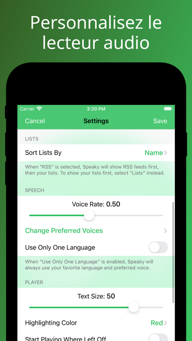 Screenshot #3 pour Text to Speech - Speaky