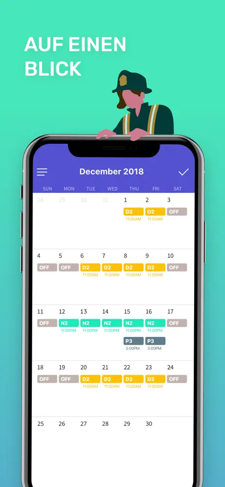 Spoke: Dienstplan kalender