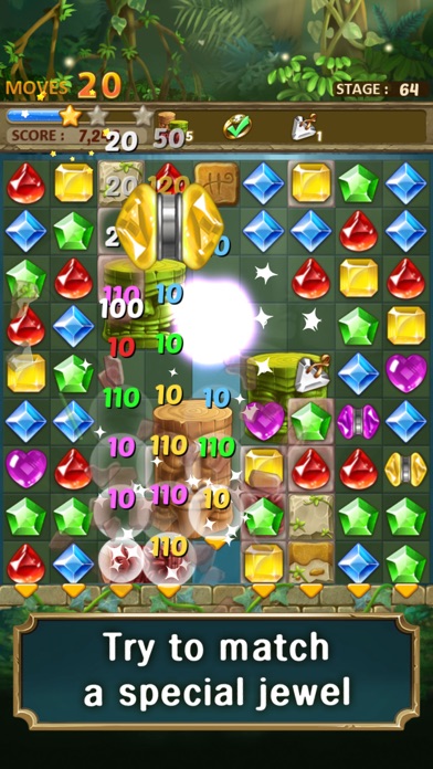 Jewels Jungle : Match 3 Puzzle Screenshot