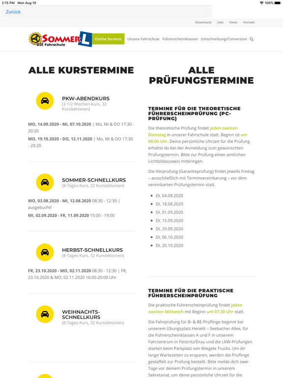 Screenshot #6 pour Fahrschule Sommer