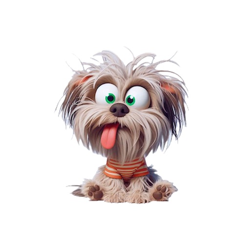 Goofy Lhasa Apso Stickers