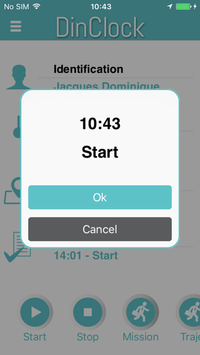 DinClock mobile app screenshot 2