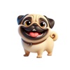 Happy Pug Stickers App Icon